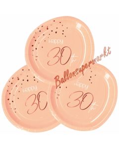 Elegant Lush Blush 30 Partyteller zum 30. Geburtstag