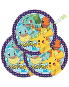 Partyteller Pokémon zum Kindergeburtstag, 8 Stück