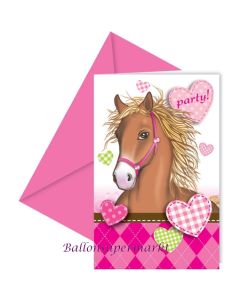 Pferde Einladungskarten zum Kindergeburtstag