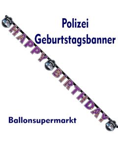 Polizei Geburtstagsgirlande zum Kindergeburstag