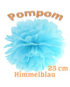 Pompom Himmelblau, 25 cm