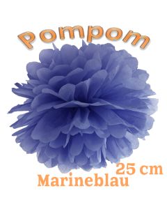 Pompom Marineblau, 25 cm