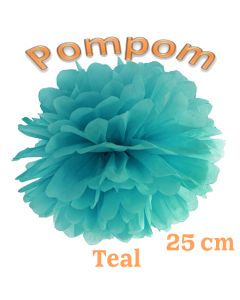 Pompom Teal, 25 cm