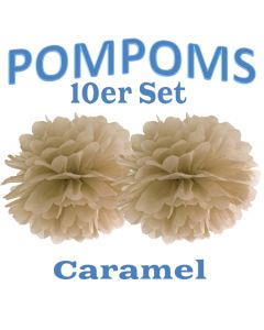 Pompoms Caramel, 10 Stück