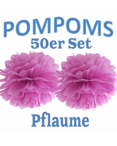 Pompoms Pflaume, 50 Stück