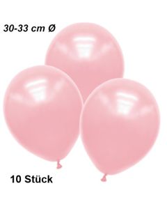 Premium Metallic Luftballons, Babypink, 30-33 cm, 10 Stück