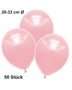 Premium Metallic Luftballons, Babypink, 30-33 cm, 50 Stück