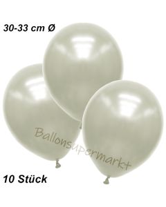 Premium Metallic Luftballons, Elfenbein, 30-33 cm, 10 Stück