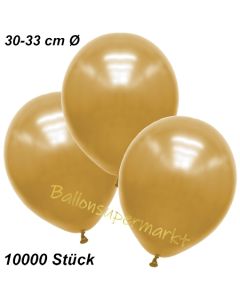 Premium Metallic Luftballons, Gold, 30-33 cm, 10000 Stück