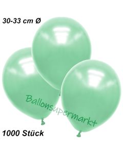 Premium Metallic Luftballons, Mintgrün, 30-33 cm, 1000 Stück