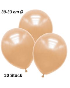 Premium Metallic Luftballons, Orange, 30-33 cm, 30 Stück
