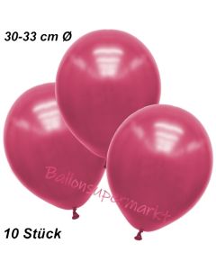 Premium Metallic Luftballons, Pink, 30-33 cm, 10 Stück