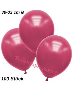 Premium Metallic Luftballons, Pink, 30-33 cm, 100 Stück
