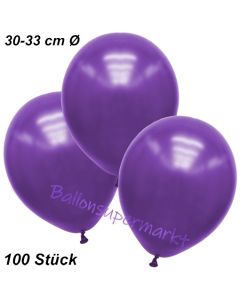 Premium Metallic Luftballons, Violett, 30-33 cm, 100 Stück