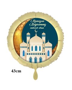 Ramadan Luftballon aus Folie mit Helium-Ballongas, goldener Rundballon