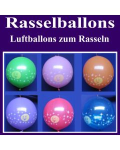 Rasselballons, Luftballons zum Rasseln