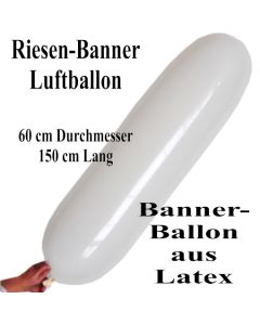 Riesen-Banner-Luftballon, Weiß