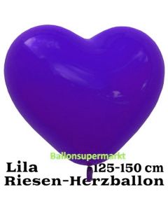 Riesen-Herzluftballon, 350 cm, Lila