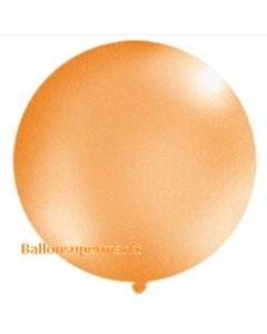 Großer Rund-Luftballon, Orange-Metallic, 100 cm