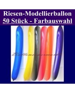 Riesen-Modellierballons, 50 Stück, Farbauswahl