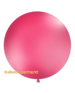 Großer Rund-Luftballon, Pastell-Fuchsia, 100 cm