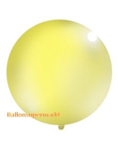 Großer Rund-Luftballon, Pastell-Gelb, 100 cm