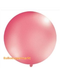 Großer Rund-Luftballon, Fuchsia-Metallic, 100 cm