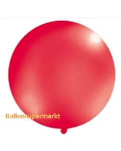 Großer Rund-Luftballon, Rot-Metallic, 100 cm