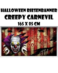 Riesenbanner Creepy Carnevil zu Halloween