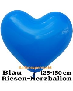 Riesen-Herzluftballon 150 cm, blau