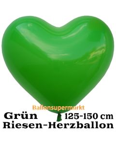 Riesen-Herzluftballon 150 cm, grün