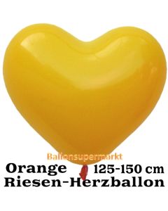 Riesen-Herzluftballon 150 cm, orange