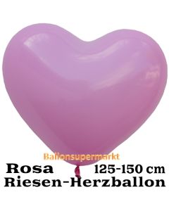 Riesen-Herzluftballon 150 cm, rosa