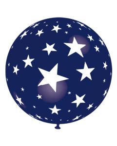 Riesen-Luftballon mit Sternen, violett, 75 cm