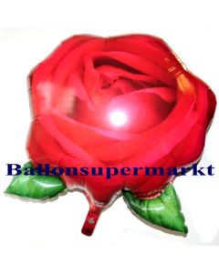 Rose Luftballon aus Folie inklusive Helium