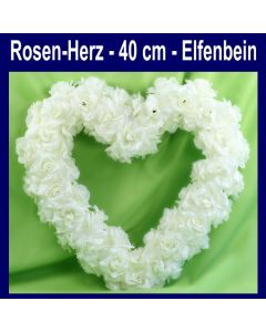 Rosen-Herz-Hochzeitsdekoration-Herz-aus-Rosen-Elfenbein