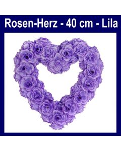 Rosen-Herz-Hochzeitsdekoration-Herz-aus-Rosen-Lila