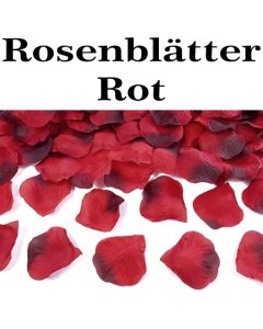 Rosenblaetter rot mit Farbverlauf, 100 Stueck