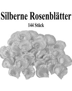 Silberne Rosenblätter, 144 Stück