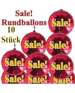 Sale! 10 Stück rote Rundballons zur Befüllung mit Luft, zu Werbeaktionen, Rabattaktionen, Schaufensterdekoration