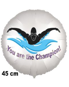 Schwimmsport Luftballon. You are the Champion! 45 cm inklusive Helium