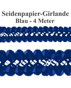 Seidenpapier-Girlande Blau, 4 Meter