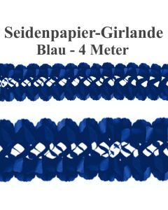 Seidenpapier-Girlande Blau, 4 Meter