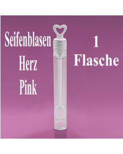 Seifenblasen Hochzeit, Wedding Bubbles Herz pink, 1 Stück