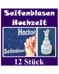 Seifenblasen Hochzeit, Wedding Bubbles Schwan, 12 Stück