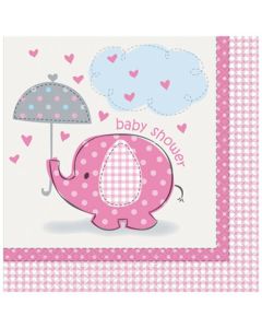 Servietten Baby Shower, pink