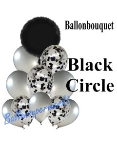 Ballon-Bouquet Black Circle mit 11 Luftballons