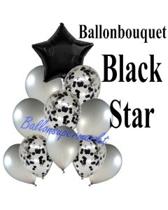 Ballon-Bouquet Black Star mit 11 Luftballons