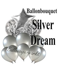 Ballon-Bouquet Silver Dream mit 11 Luftballons