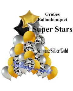 Großes Ballon-Bouquet Super Stars mit 27 Luftballons